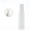 Empty False White Glass Bottle Flat Shoulder Lotion Spary Press Pump Shiny White Lid Portable Refillable Cosmetic Packaging Container 20ml 30ml 60ml 100ml 120ml