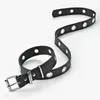 Belts Women's Leisure Belt Punk Style Full Hole Black Chain Decorative Air Eye Needle Buckle BeltBelts