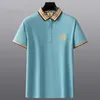 High End Hafted z krótkim rękawem Cotton Polo Shirt Men S Shirt Korean Fashion Clothing Summer Luxury Top 220606