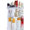 Aufbewahrungsboxen, Behälter, Kunststoff, durchsichtig, rotierender Make-up-Organizer, 3-stufiger Acryl-Kosmetikkoffer, Hautpflege-Display, drehbares Rack