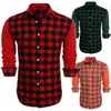 Men's Casual Shirts 2022 Spring Fashion Men Plaid Long Sleeve Button Down Quality Streetwear 4 Colors Shirt Tops Tees Male Clothing