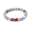 Bracelet en fer en pierre naturelle Bracelet pour femmes hommes perles de Yoga pierres précieuses guérison cristal Bracelets extensibles bijoux