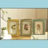New Home 5 Colors Quality Vintage Po Frame Decor Retro Wooden Wedding Couple Recommendation Pictures Frames Gift Ornament Drop Delivery 2021