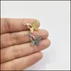 Charms smycken fynd komponenter eruifa 20 st 14 12mm fin fj￤ril zinklegering halsband ￶rh￤nge armband diy handgjorda gamla och rodium s