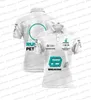 Novo F1 Car Formal Dress Formula 1 Race W13 Lewis Hamilton No. 44 Driver Azul e Preto Camisa Polo Entusiasta de Esportes Radicais