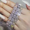 Strand Beaded Strands 2023 18CM Luxury Princess Silver Color On Hand Bracelet Bangle For Women Anniversary Gift Jewelry Bulk Sell Moonso