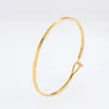 Bracelet à barres dorées DESYTY pour femmes Simple délicate bracelet à crochet bracelet à manchette mince 18K Bijoux minimalistes à la main 2743689