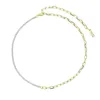 Colliers délicats demi trombone chaîne 2mm CZ Tennis collier ras du cou pour femmes filles charmes 18K bijoux de mariagechokers