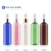 50pcs 100ML Spray Pump Bottle Empty Cosmetic Container Plastic Perfume Refillable Packing Mist Atomizer Anodized Aluminum Ring