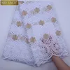 SJD LACE Date Nigérian Africain Coton Dentelle Tissu 2020 Pas Cher Haute Qualité Suisse Voile Dentelle Poinçon Coton Pour Robe De Mariage A1800 T200619