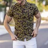 8 Styles Men's Casual Shirts Sportsman 3D Printing Loose Lapel Short Sleeve T-Shirt Casual Shirt Fashion Tops Mens Outdoor Clothes