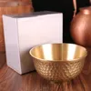 Tigela de bebida de bronze para martelo dourado espessado de tributo auspicioso 4 tamanhos gravando a copo de água benta Buda Bowl Home Decorativa Decorativa