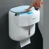 ECOCO Multifunctional Wall Mounted Toilet Paper Holder Shelf Waterproof Tissue Storage Box Bathroom Accessories 220523
