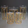 Party grand event Decoration 5pcs Wedding Props Acrylic Iron Cylinder Snack Cake Food Stand Dessert Table Welcome