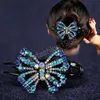 Kobiety dziewczęta Korea Style Crystal Rhinestone Hair Clip Fashion Bowknot Clamp Hair Hair Akcesoria