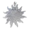 Kolye Kolye Parçaları Tibet Gümüş Büyük Spiral Güneş Çiçek Takımları Kolye Mücevherat Yapma Bulgular Aksesuarları 76x69mmpe
