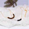 Hanger Kettingen Natuursteen Spacer Kralen Ketting Turkoois Tiger Eye Charm Gouden Ketting 45cm Choker Voor Vrouwen Sieraden GiftPendant