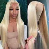 Nxy Hair Wigs 613 Transparent Blonde Honey Color Hd Lace Front Human for Women Brazilian Straight Frontal Wig 220609