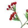 Party Decoration Berry Artificial Flower Fruit Cherry Bouquet Fake Berries Xmas Year's Decor Tree Chile Decora for HomeParty