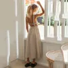 Ardm Sexy Spaghetti Strap Summer Dress Slip Black Backless Maxi Vintage Elegant Woman Party Dress Princess Dress CX220331