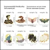 Stift broscher smycken europeiska djur serie kl￤der brosch varg bat orm legering cor badges moon stj￤rna sun blommor lapel stift f￶r ryggs￤ck