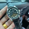 Men Watch Automatic Mechanical Stainless Steel Black Leather Classic Mens Watches Montre de luxe
