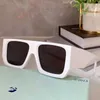 Moda Beyaz Tropez Dikdörtgen Çerçeve Güneş Gözlüğü OW40018U UV400 Lens Tasarımcısı Asetat Gözlük 40018