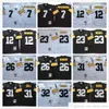 NCAA GERİ DÖNÜŞÜMÜ 26 Rod Woodson Futbol Forması Retro Dikiş Ben Roethlisberger 12 Terry Bradshaw 23 Mike Wagner 32 Franco Harris 31 Donnie Shell Jersey