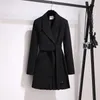 Women's Trench Coats Womens Fashion Coat Dress Women Spring Autumn Windbreaker Female Plus Size 4xl Black White Belt Blazer