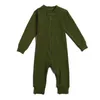 Spring Baby Boys Girl Rompers Baby Girl Long Sleeve Pure Color Rompers Autumn Baby Boy Girl Newborn Rompers Clothes G220510