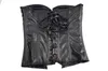Zip Up Dress Bottoming Corset Leather Court Sexig underbust i midjetränare Corselet S och Bustiers toppar kvinnor 220524