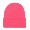 Beanie/Skull Caps Winter Women Girls Beanies Knitted Fluorescent Hat Adult Soft Fashion Colors Outdoor Warmth Ladies Casual CapBeanie/Skull