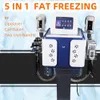 Double cryoliplysis Fat Freezing Cavitation Machine With RF body slimming equipment 2 cryo handles cryotherapy treatment with laser lipo pads for shaping