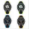 721 Populaire Vente Chaude Montres À Quartz Pour Hommes Mode Sport Multifonctionnel Double Temps 30 M Étanche Lumineux Double Affichage Silicone Électronique bracelet montre