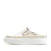 Gold Spike Rivets Loafers Cowhide Muller Shoes Mens Flats Lazy Shoes Fashion White Driving Boats Man