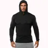 Zomer Dunne Lange Mouwen Hooded European Size Männer Sport Leisure Running Training Gym 100% Katoen Trui New L220801