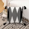 Almofada/travesseiro decorativo tampa de almofada branca preta 45x45/30x50cm de algodão tufado de algodão