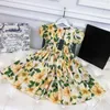 Girl039s Sukienki 3087 High End Children Odzież 2022 Design Yellow Flower Girl Dress Beach na 212 -letnią dziewczyny 4259886