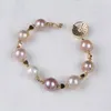 Beaded Strands Edsion Round Pearl Bracelet Freshwater Loose Beads Elegant For WomenBeaded Lars22