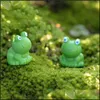 Garden Decorations Patio Lawn Home Cartoon Blue Eye Small Frog Ornament Figurine Doll Toy Kids Gift Moss Terrarium Micro Landscape Access