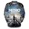 Men's Jackets Metro Exodus 3D Baseball Men/Women Game Fashion Cool Harajuku Print Uniform Casual Topsmen's