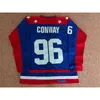 Wskt Vintage Team USA Mighty Ducks D2 Movie Hockey 96 Charlie Conway 44 Fulton Reed 21 Dean Portman Jerseys Stitched Cheap Red Blue Alternate