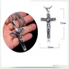 Hangende kettingen Europese en Amerikaanse mode-sieraden Hip-hop Street Men Chain Retro Accessoires Roestvrij staal Cross Halflacendant