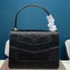 5A New Organ Bag Fashion Serpentineハンドバッグフラップヘビヘッドゴールドバッグシングルショルダーチェーンクロスボディバッグインテリアスロットポケットクオリティレザーウォレット