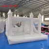 Casa comercial inflável de casamento de casamento branco com slide e bola pvc jumper moonwalks castelo de noiva para crianças