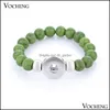 Bangle Bracelets Jewelry Noosa Bead Elastic Bracelet Ginger Snap 9 Colors 18Mm Button Nn-301 Drop Delivery 2021 Rwpjn