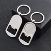 Sublimation Blank Keychain Aluminum Heat Transfer Beer Metal Blank Sublimation Bottle Opener Keychains C0528X3