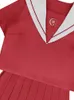 ملابس الملابس اليابانية الزي الرسمي الأنيمي بدلة بحار جميلة قمم تنورة JK طراز البحرية طلاب الملابس لفتاة المشجعين clothingcloth