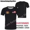 Malaysia T Shirt DIY Darmowe niestandardowe numerem nazwy Mys T-Shirt Nation Flag My Malay Malaysian Country College Print Po Ubrania 220609