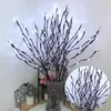 Decorative Flowers & Wreaths Creative Tree Branch LED Christmas Light Outdoor Indoor Decoration Year Lamp Vase Home Bedroom Garden Lights De